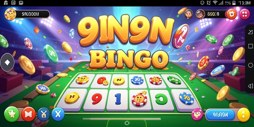 Tampilan screenshot permainan 9N9N dengan aksi Bingo yang seru.