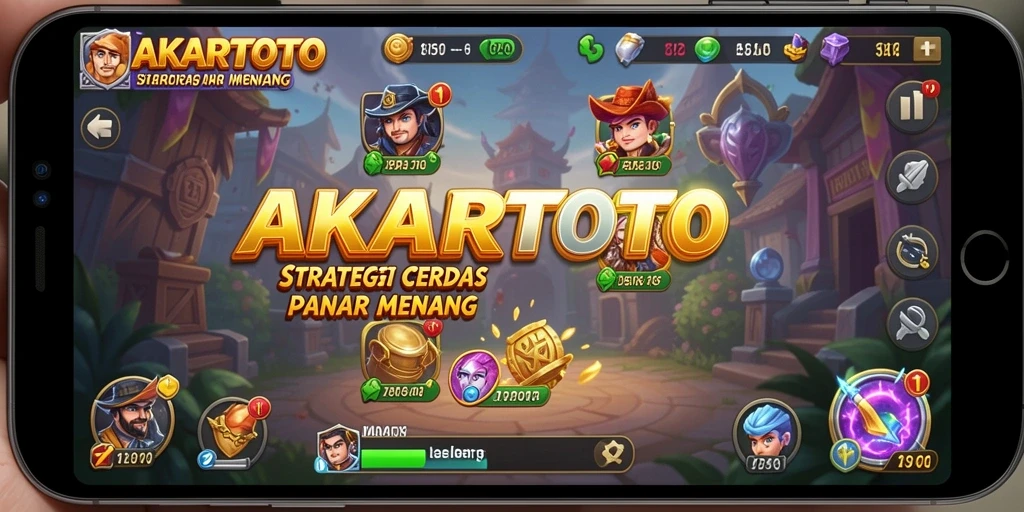 Tampilan menarik gameplay AKARTOTO dengan elemen strategi yang mendebarkan.