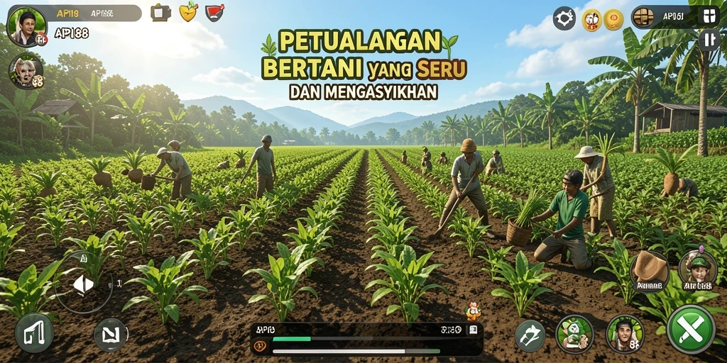 Tampilan gameplay API88 yang menarik dan seru dalam bertani.