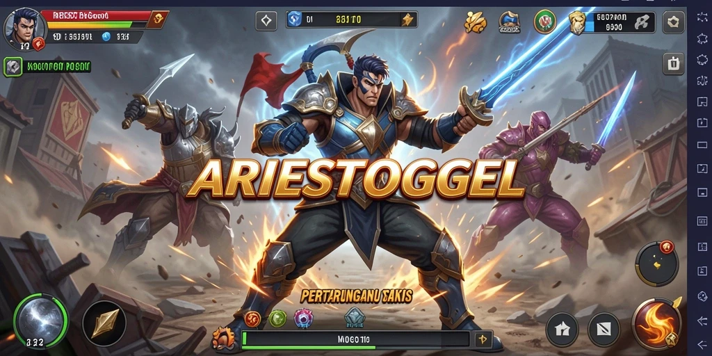 Tampilan mendebarkan dari pertarungan di ARIESTOGEL.