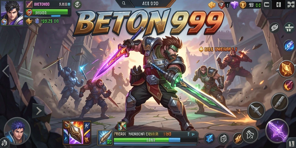 Gameplay intens di arena pertarungan BETON999.