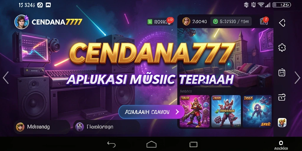 Tampilan gameplay CENDANA777 dengan fitur musik interaktif.