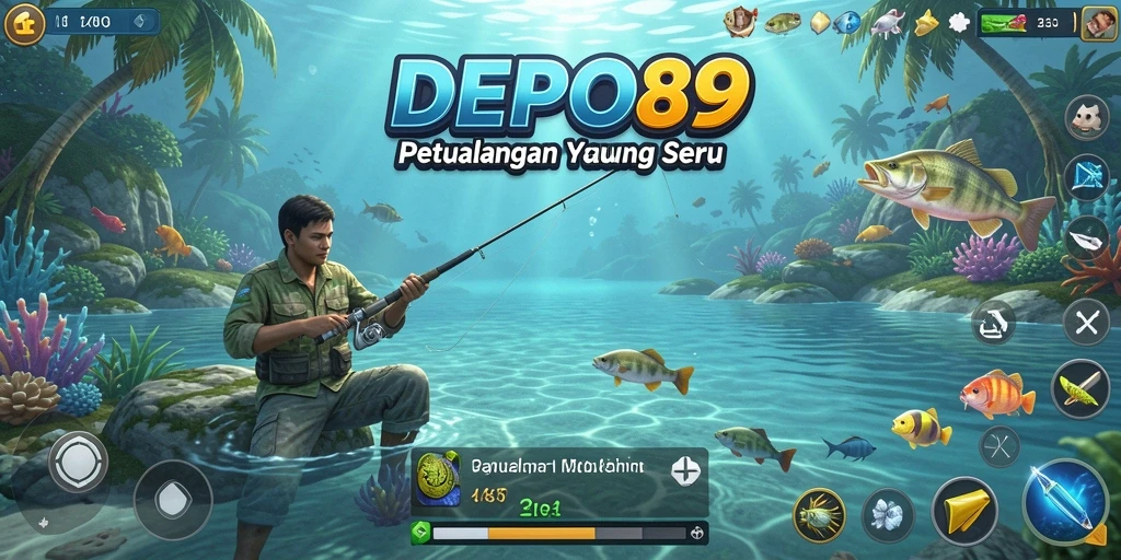 Screenshot gameplay DEPO89 menampilkan pengalaman memancing yang menarik.