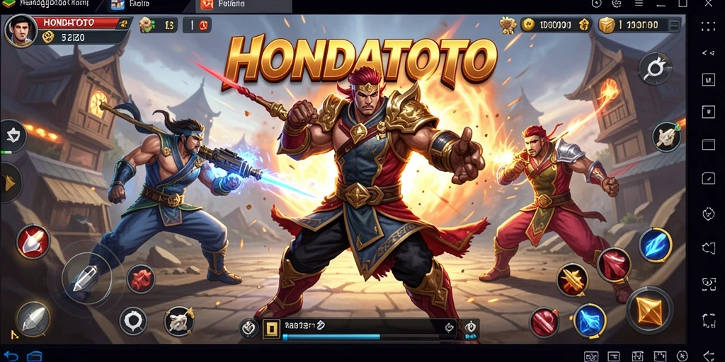 Gameplay HONDATOTO yang mendebarkan dalam pertarungan.