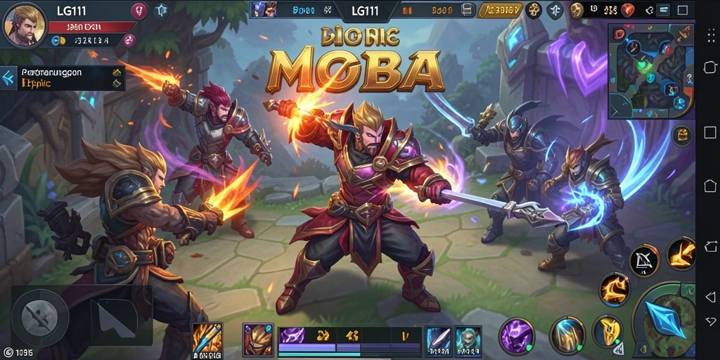 Screenshot gameplay LG111 menampilkan aksi tim yang seru.