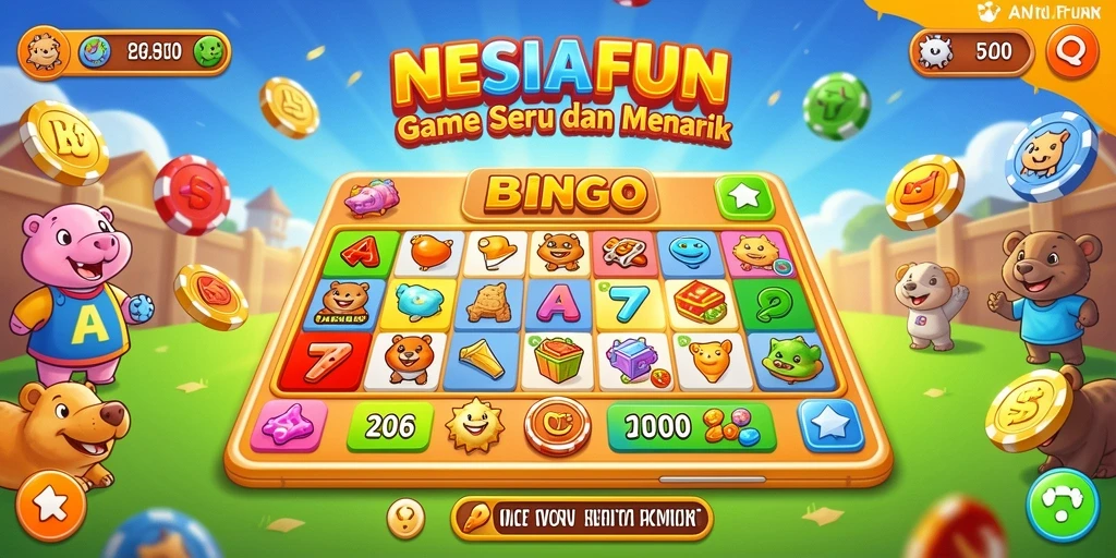 Tampilan gameplay NESIAFUN yang seru di dalam permainan Bingo.