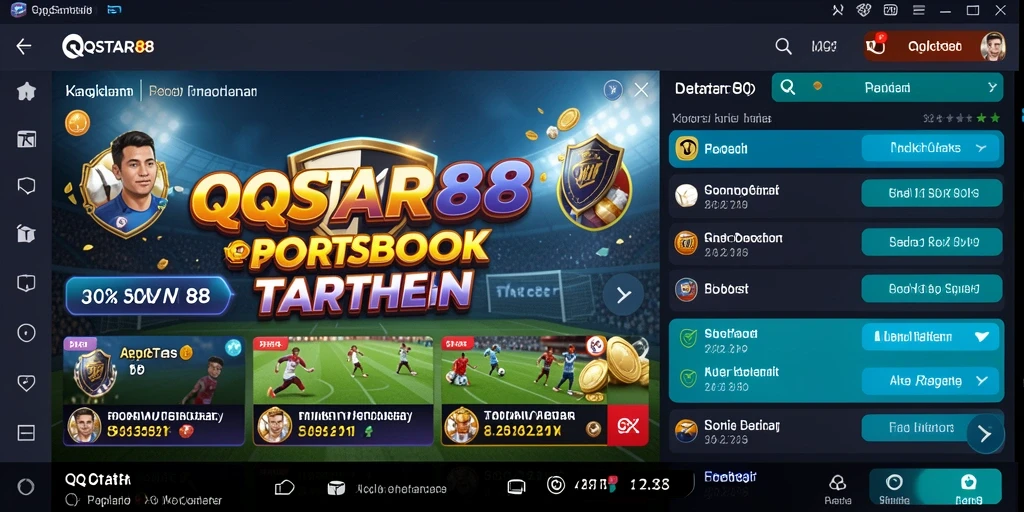 Screenshot utama gameplay QQSTAR88 dengan taruhan olahraga yang menarik.