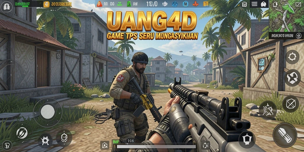 Tampilan gameplay UANG4D yang seru dengan aksi TPS yang mendebarkan.