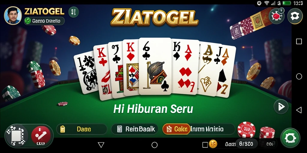 Tampilan menarik dari gameplay Domino ZIATOGEL yang seru.