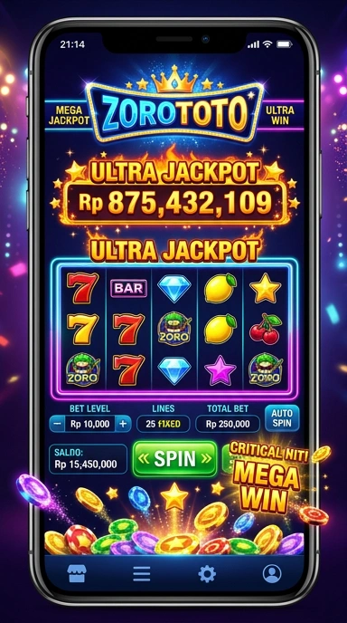 Tampilan antarmuka pengguna Zorototo yang menarik.